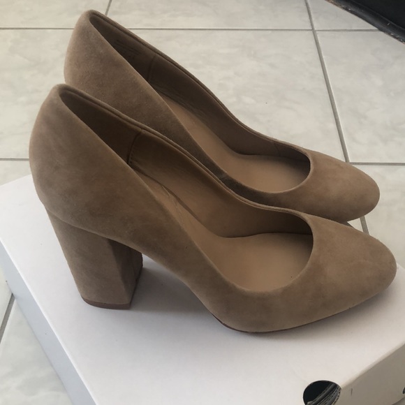 Tan Miryma Block Pumps - Picture 3 of 7